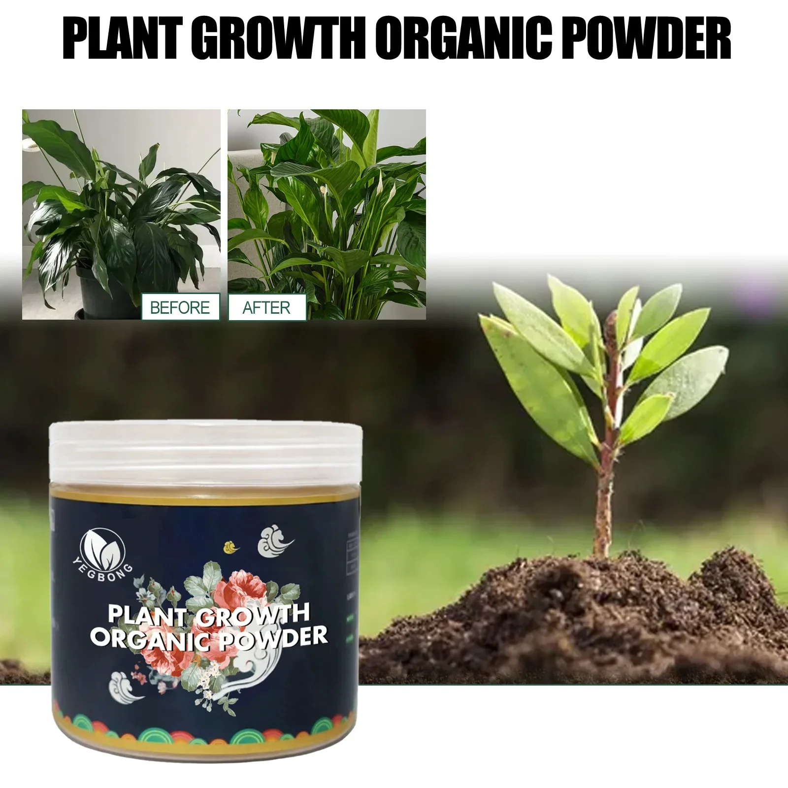 

120g Plant Growth Stimulator Soil Activation Treasure Soil Improvement Loosening Agent Powder Rooting Hormon For Plants Growing