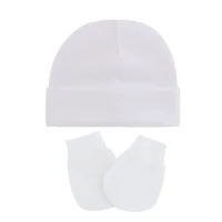 Autumn Winter New Baby Hat Gloves Set Boy Girl Warm Cotton Kids Beanies Newborn Bonnet Babies Photography Props Infant Nightcap 6