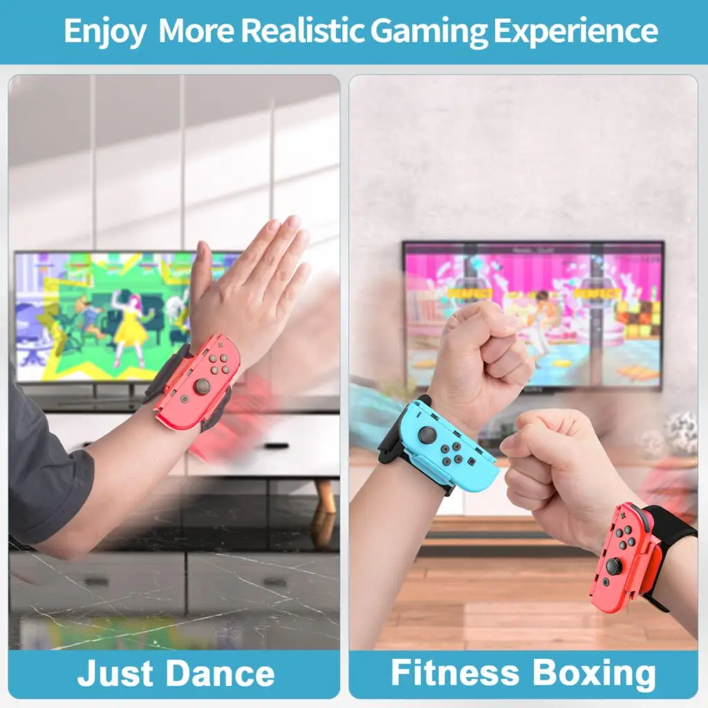 OIVO for Switch Adjustable Just-Dance Wrist Bands for Joycon Controller Elastic Hand Strap Nintendo Switch Game Accessory