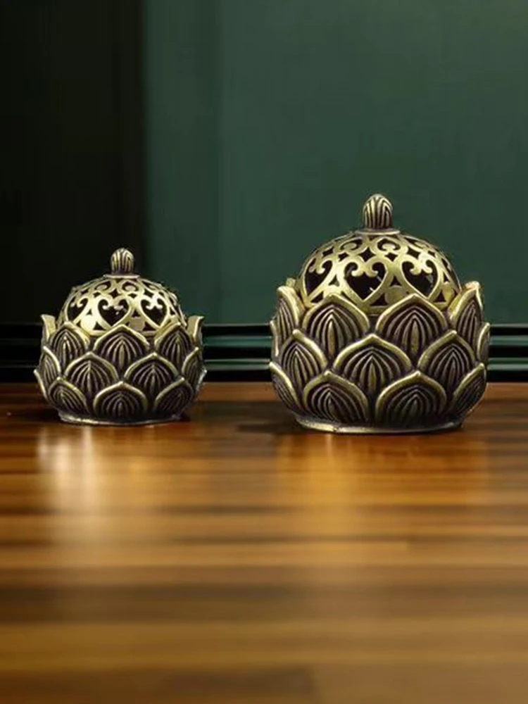 Home Lotus Incense Holder,Small Inscent Cone Burner,Mini Asian Style Lotus Flower Zen Decor Gift