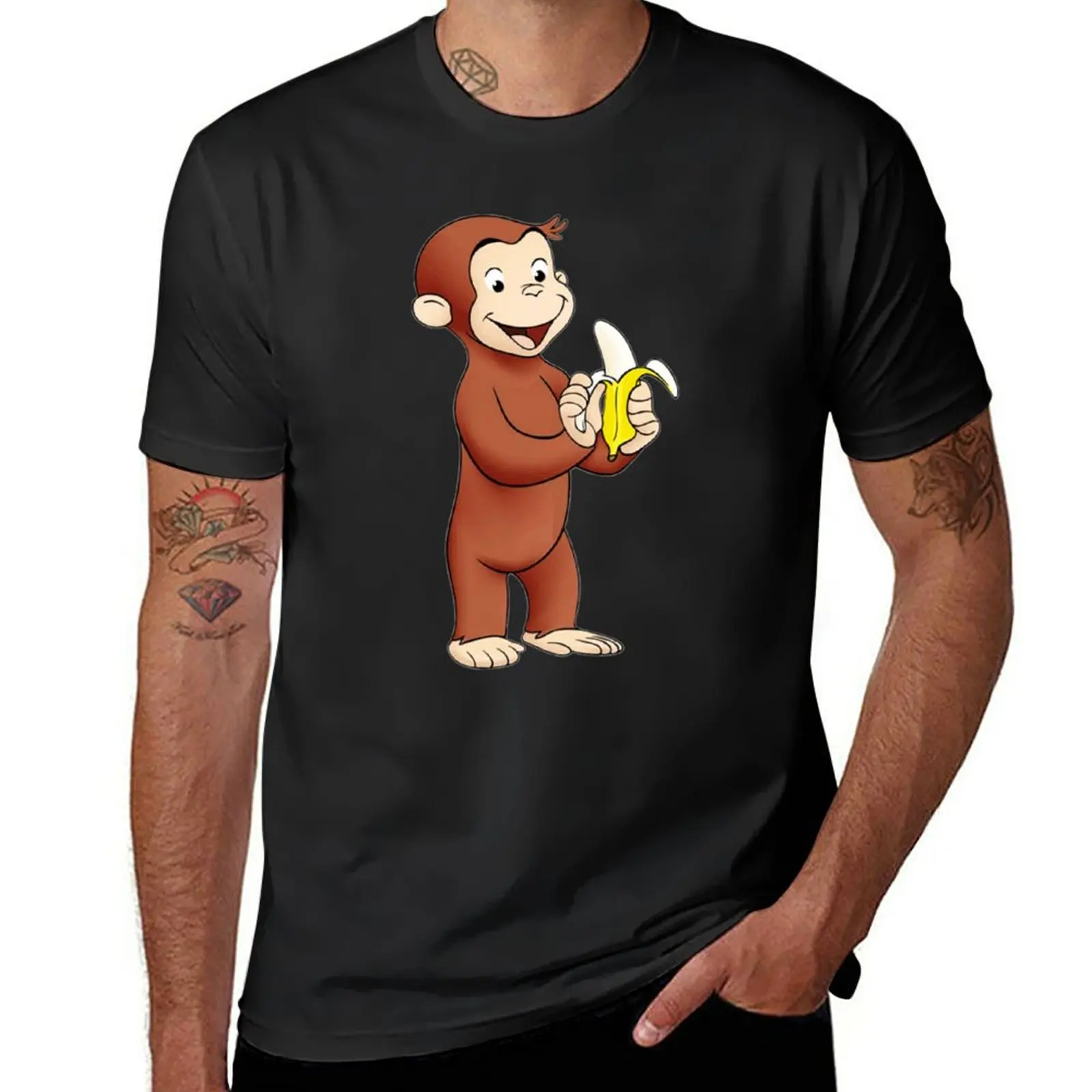 New Courius George Monkey T-Shirt T-Shirt Per Un Ragazzo Graphics T Shirt Manica Corta Abbigliamento Uomo