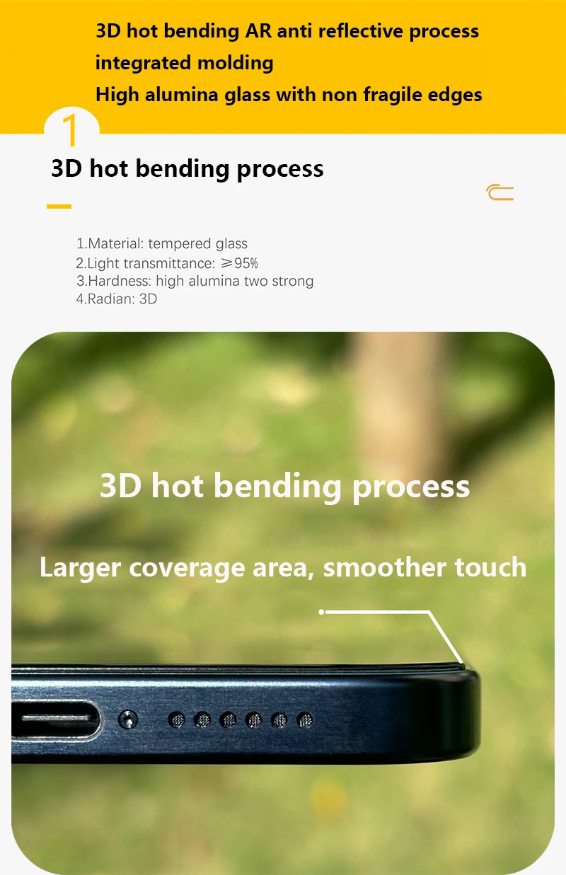 1–2 Stück AR Antireflexion High Definition klares gehärtetes Glas für iPhone 13 14 15 16e 16 17 Air Pro MAX Plus Displayschutzfolie – Detail 3