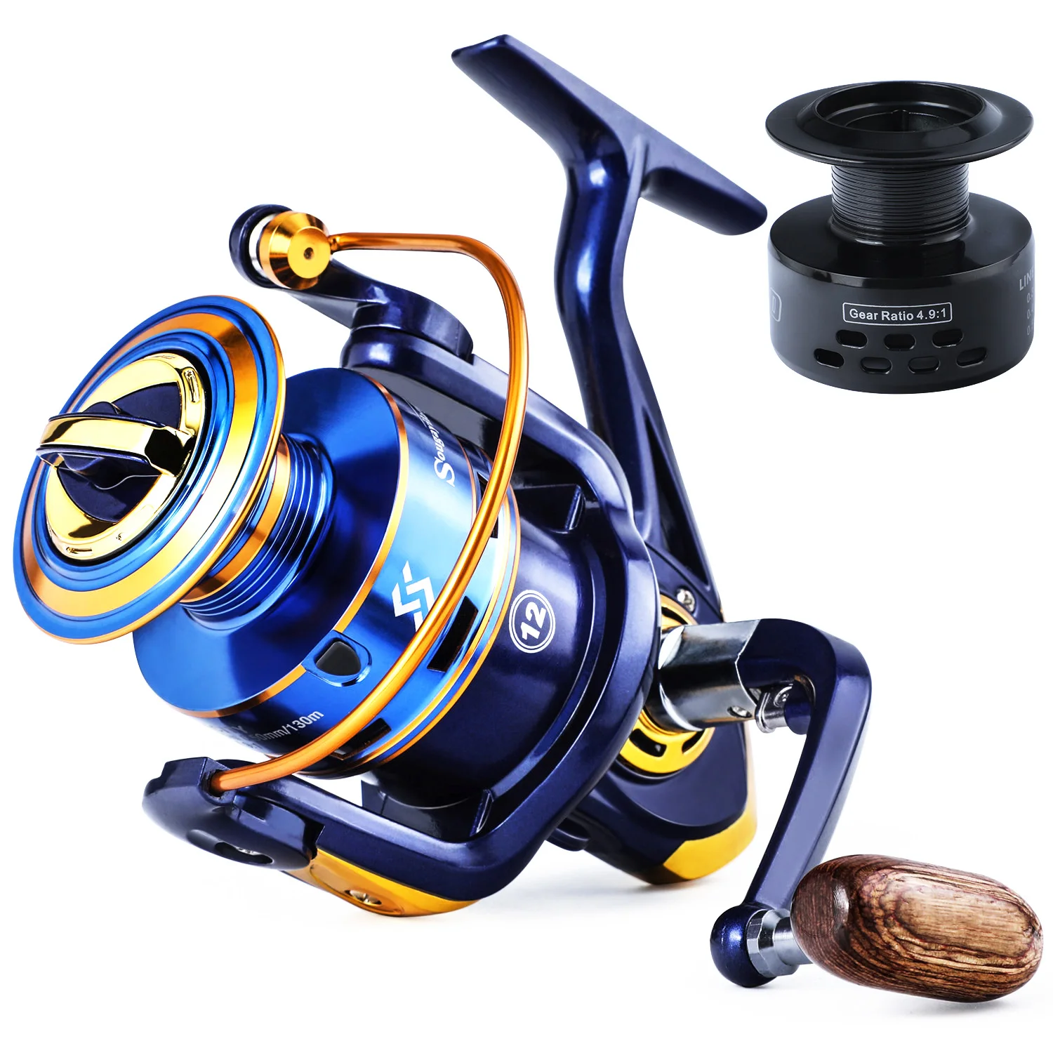 Sougayilang 10007000 Series Spinning Fishing Reel 12bb 5.21 Light