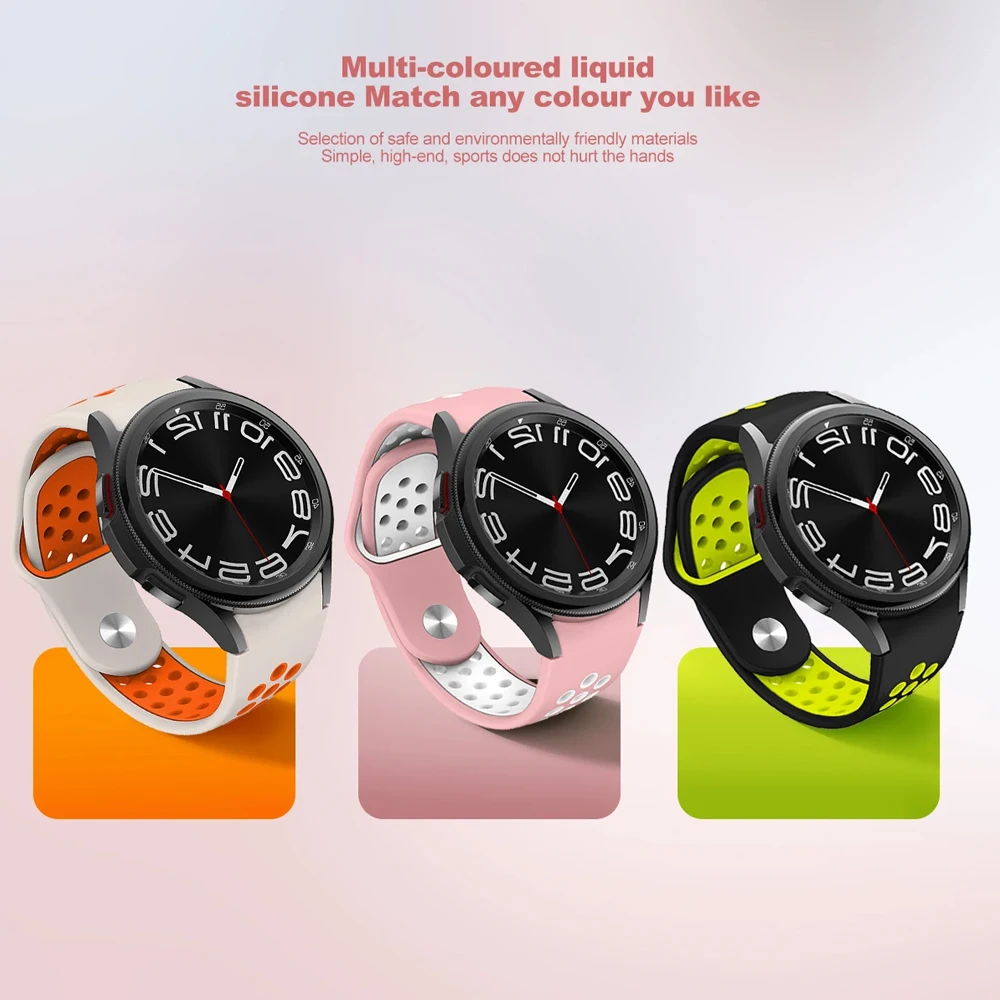 Silicone Strap For Samsung Galaxy Watch 5 Pro 45mm Galaxy Watch 6/5/4 40mm 44mm Correa Band Watch 6/4 Cassic 43mm 47mm Bracelet