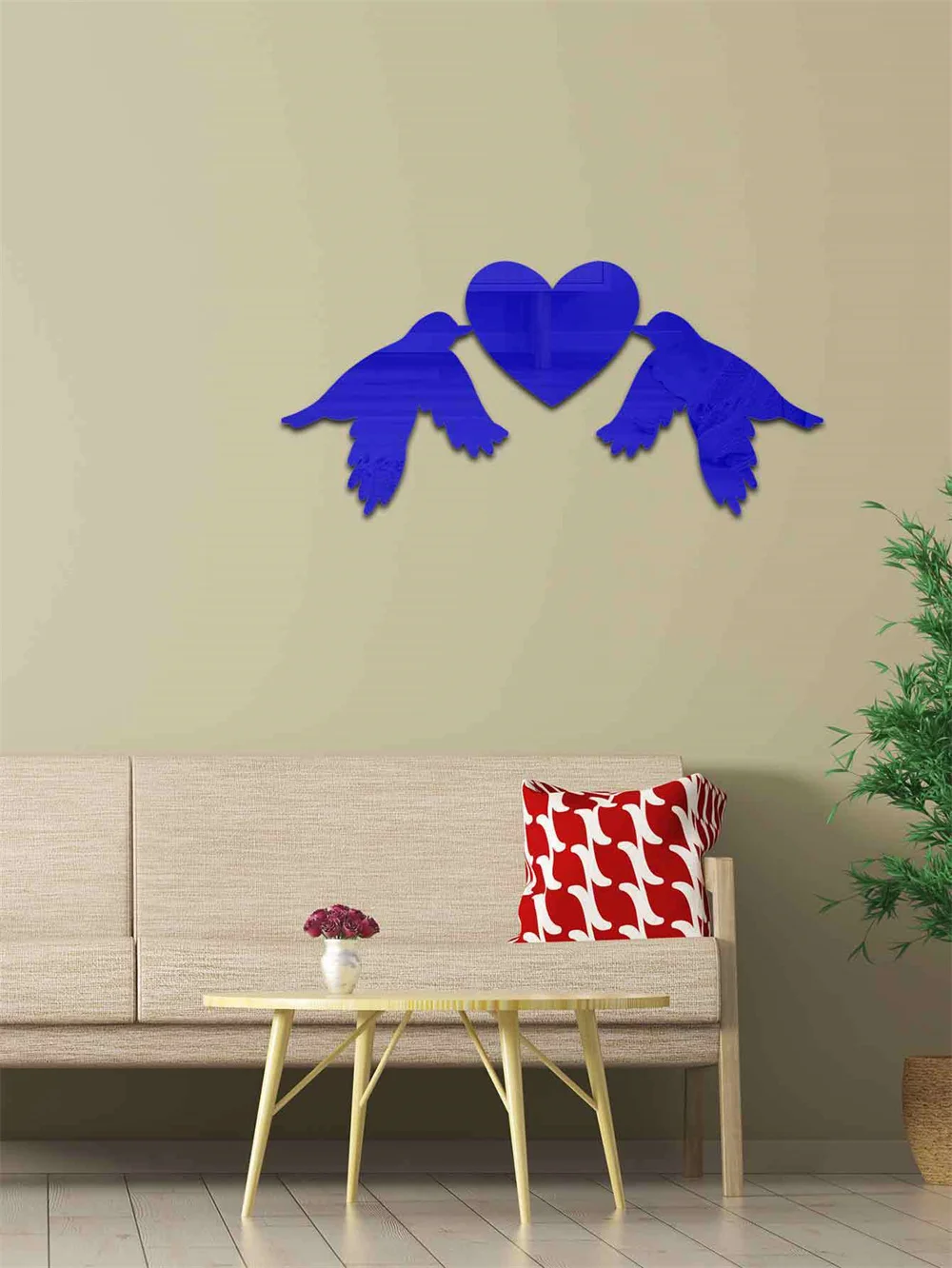 3D Dolphin Mirror Wall Sticker Self-Adhesive Acrylic Mirror Decals DIY Office Living Room Bedroom Decoration Art Wall Stickers