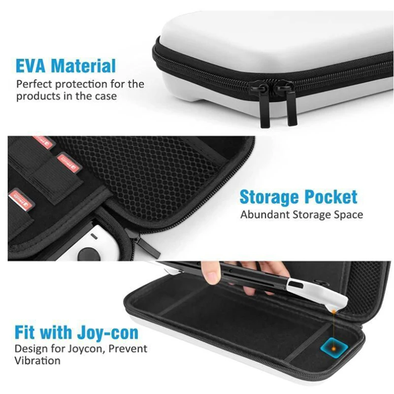 Nintendo Switch Cord Storage Bag Portable Waterproof Hard Case Protection Nintendo Switch Gaming Machine Storage Bag Accessories