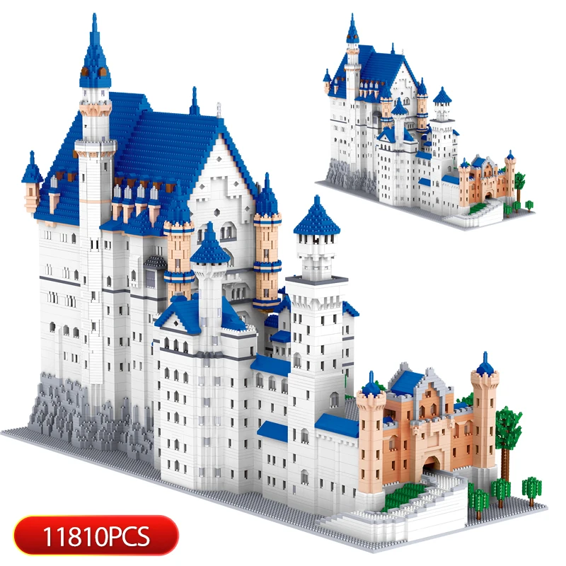 11810 Pcs Mini City New Swan Stone Castle Building Blocks Architettura Di Fama Mondiale Mattoni Giocattoli Educativi Per Regali Per Bambini