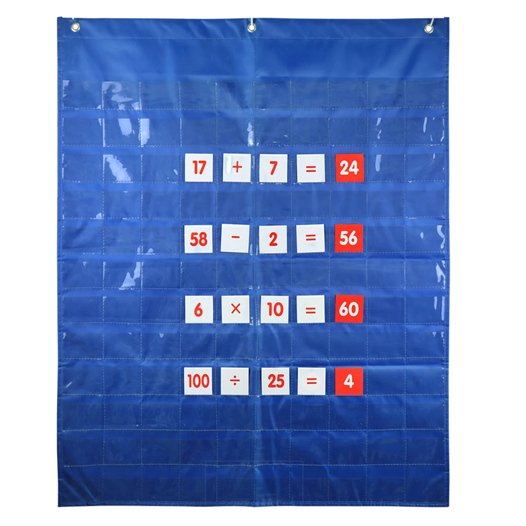 Pocket Chart Organizer Numbers Pocket Chart Toddler Playset Skip Counting Odds Evens Operations Develop Kids Ability Classroom Supplies Ages 3+