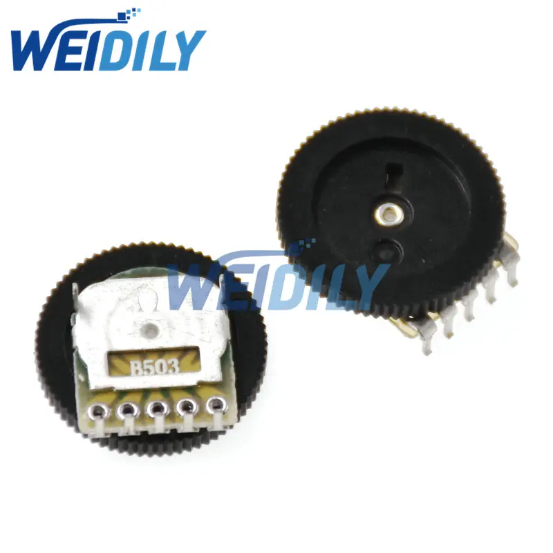 Potentiometer 10PCS 16*2mm Double Gear B10K B103 B503 50K 5Pin