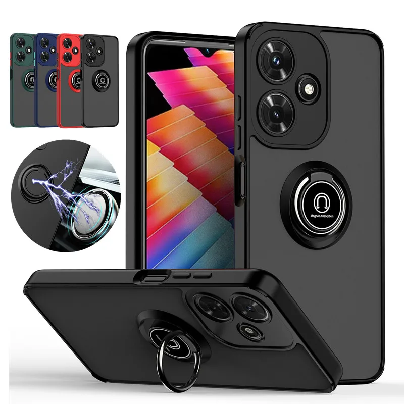 Armor Case For Infinix Pro 5G Note 12 2023 Hot 30 20 10 Play 30i 12i 20S 11S NFC Cover Ring Holder Stand Coque Funda_voghion.com
