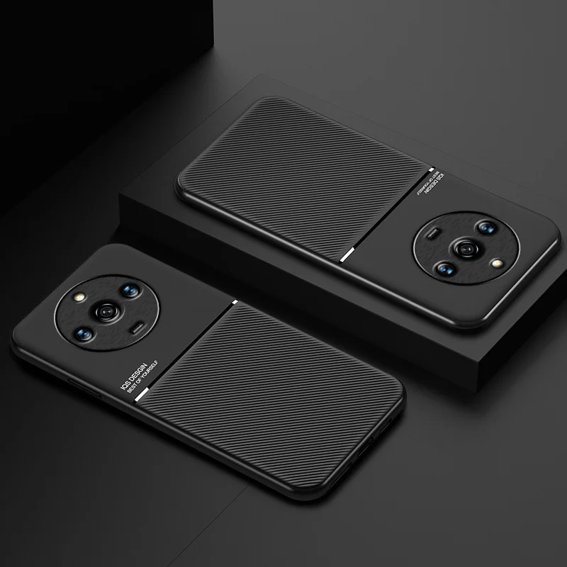 Luxury Magnetic Leather Phone Case with Soft Bumper Back Cover