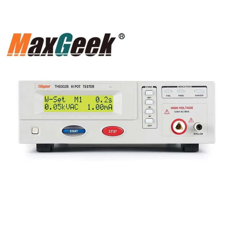 

Тестер Maxgeek TH9302B HIPOT, тестер переменного тока HIPOT (без заднего выходного порта) позволяет проводить точное и быстрое тестирование