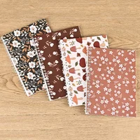 New Vintage Maillard Sticker Book Cute Flower Decoration Cover A5 Blank Double-side Release Paper Books For Collect Tape Sticker 1