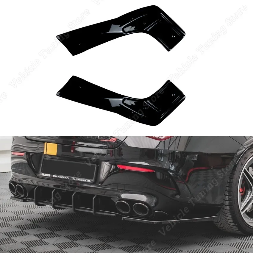 

Rear Bumper Diffuser Splitter Canard Spoiler ABS Gloss Black For Mercedes-Benz CLA-Class C118 CLA35 CLA45 AMG 2021+ Accsesories