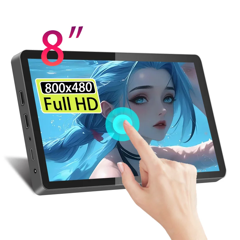 Portable LED Display 7/8 inch Touch screen HD Small Built-in Speaker Laptop Xbox PS4/5 switch