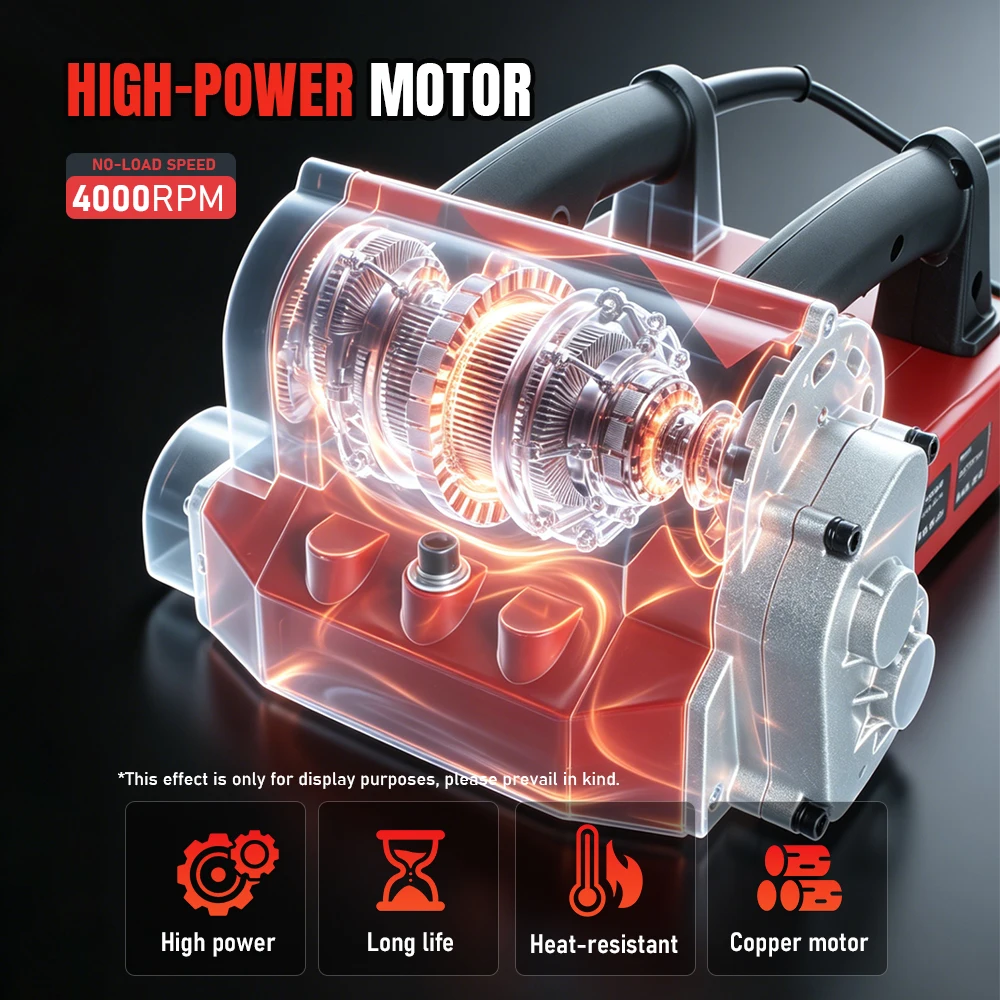 220V 4580W 무진동 벽면 평삭기 휴대용 거친 표면 제거 도구, 구형 벽면 개조 및 리노베이션 도구 (건설 및 인테리어 장)