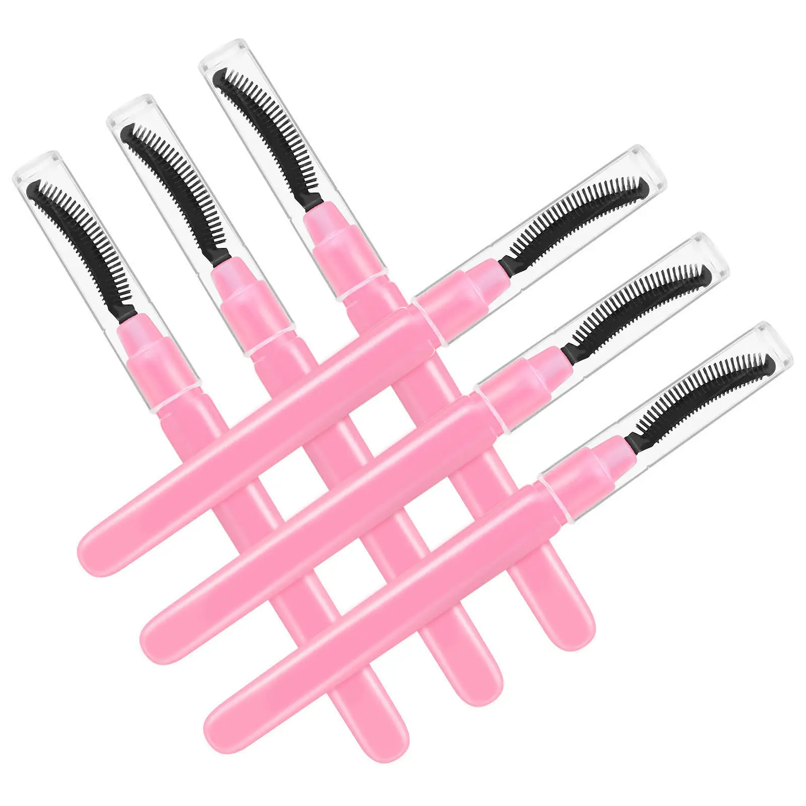 6Pcs 속눈썹 브러쉬 실리콘 래쉬 어플리케이터 경량 마스카라 완드 속눈썹 빗 메이크업 도구 속눈썹 브러쉬