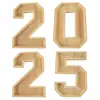 Fillable Number Charcuterie Tray Wooden Food Tray 2025 Number Set Grad Decorations Snack Trays Graduation Party Supplies Cake 1