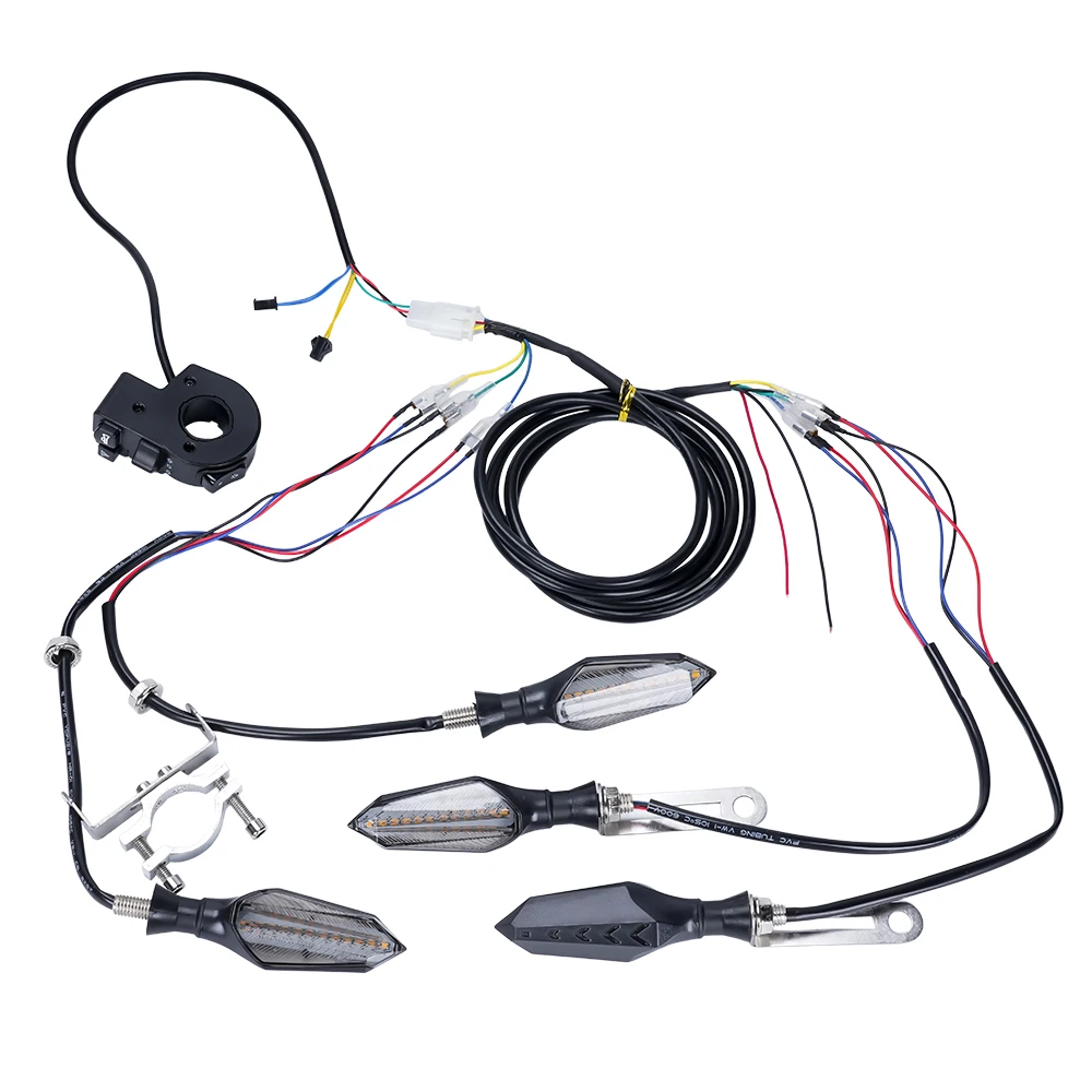 방향 지시등 후미등 스쿠터 액세서리 (스위치 포함) 방수 오토바이 플래셔 표시..