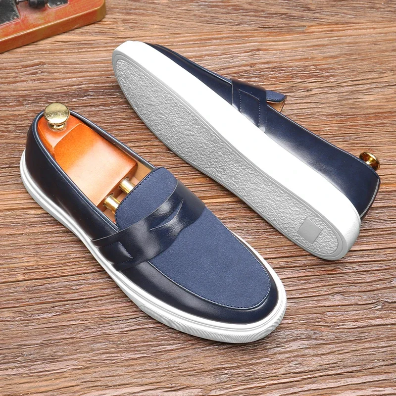 Luxury Men's Casual Slip-on Leather Shoes Men Classic British Style Penny Loafers Mens Outdoor Moccasins Driving Flats 5