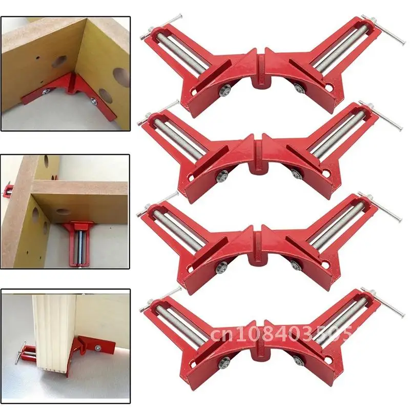 

4 pieces of innovative 90 degree Right Angle Clip Picture Frame Corner Clamp 100MM Mitre Clamps Corner Holder Woodworking tool