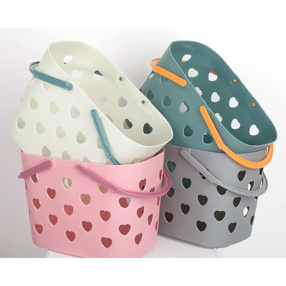 Description Picture 3 of itemPlastic Shower Basket with Handles Stackable College Dorm Organizer Space Saving Large Capacity Drainage Toiletry Basket