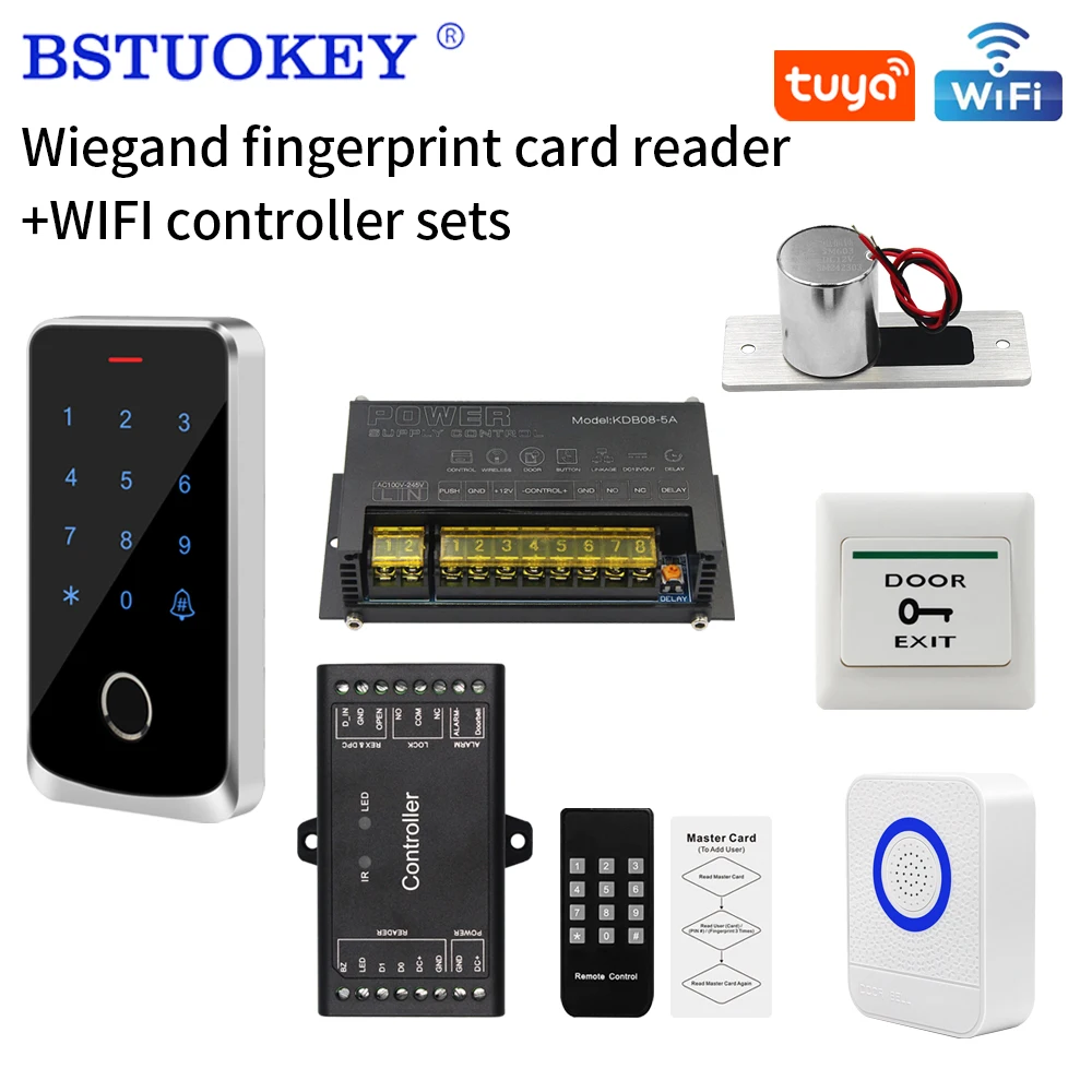 Sboard 와이파이 Tuya 지문 접근 제어 시스템 키트, 지문 판독기, Wieg..