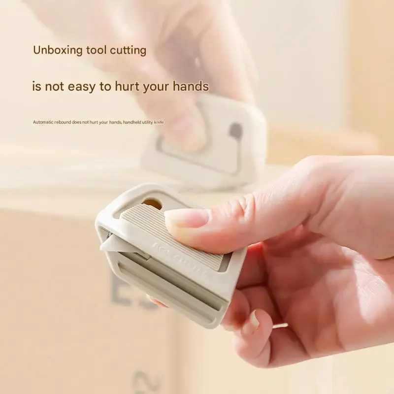 Unbox Knife Safety Round Head Cutter Magnetic Carton Box Cutter Ceramic Blade for Opening Package Letter Utility Knife