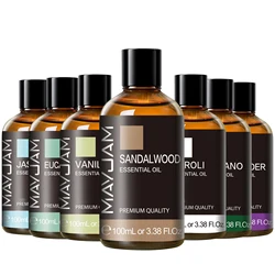 100ml Essential Aroma Oil with Dropper - Sandalwood, Lavender, Eucalyptus, Vanilla Fragrance - 100ml (Cinnamon)