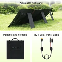 Panneau solaire pliable Solar Play 400W, chargeur solaire mono haute efficacité pour station d'alimentation, camping-car, camping 7
