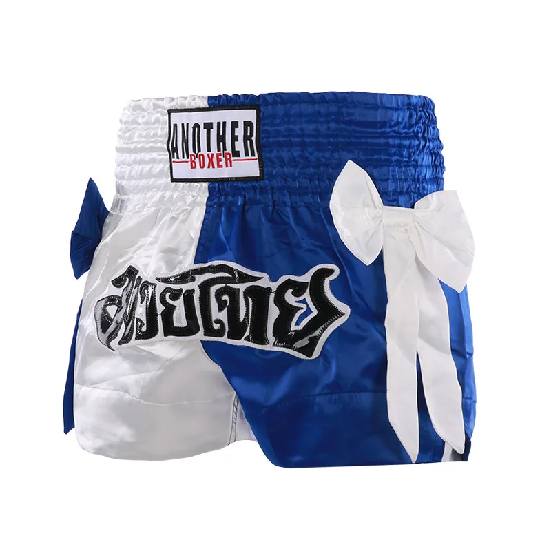 여성 무에타이 복싱 반바지 멋진 Bowtie 전문 경쟁 훈련 MMA Bjj 킥 복싱 트렁크 어린이 성인 XS-XXXL
