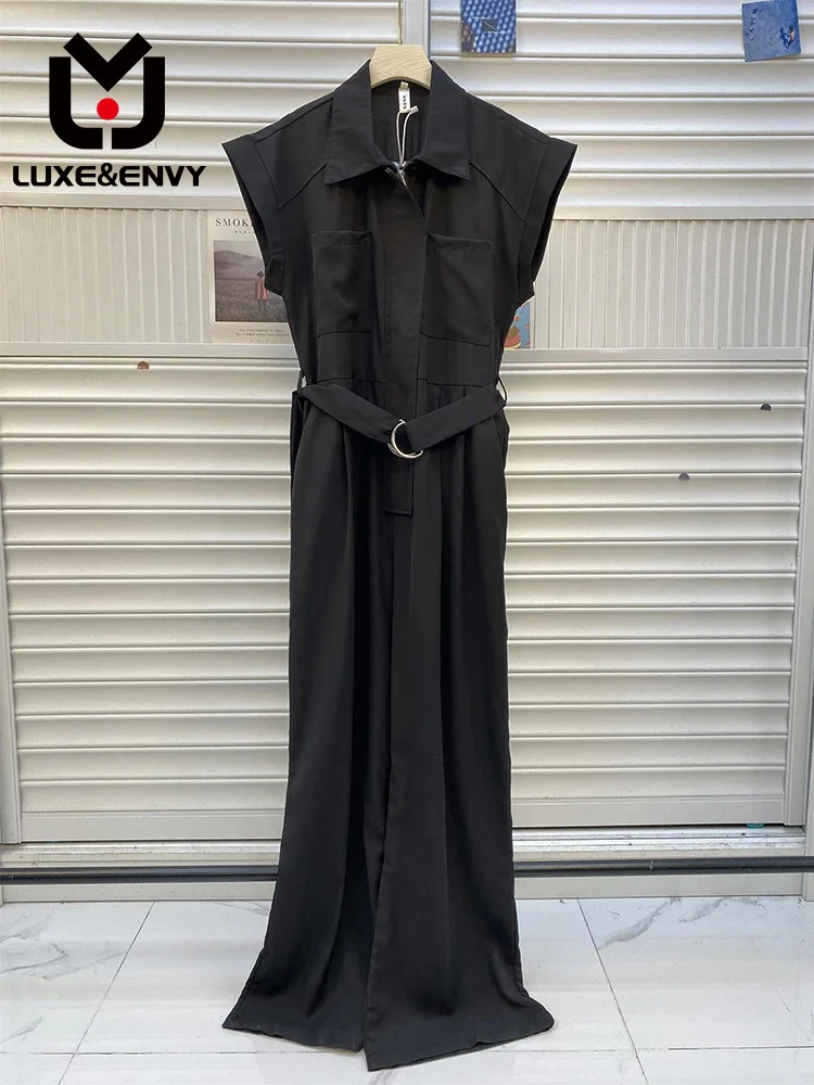 

LUXE&ENVY Casual Jumpsuit Women's Summer Internet Red Same Solid Color Jumpsuit Shows A Slimming Temperament Reduces 2023 Autumn