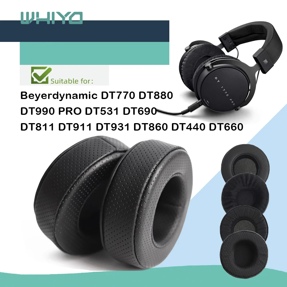 Whiyo Сменные амбушюры для Beyerdynamic DT770 DT880 DT990 PRO DT531 DT690 DT811 DT911 DT931 DT860 DT440 DT660 наушники |