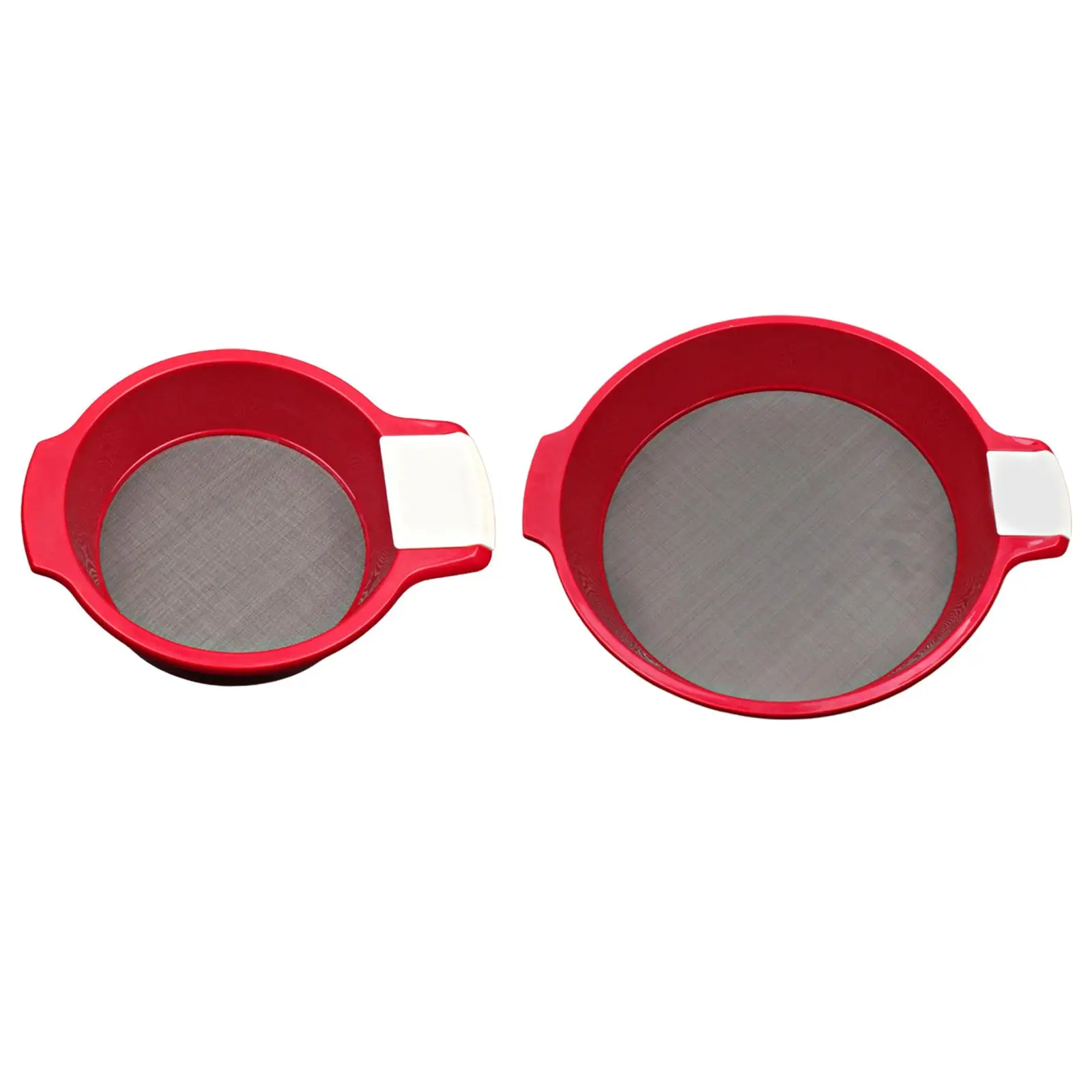 Flour Sifter with Double Handle ABS Plastic Mesh Filter Sieve for Coffee Sugar Spices Cocoa Powder Baking |