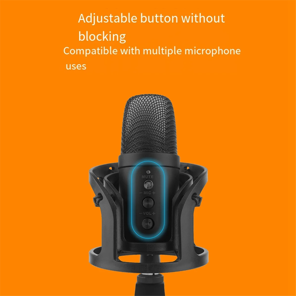 Microphone Shock Mount Adjustable Stand For All Microphones Size At 20mm-65mm 3/8 Screw