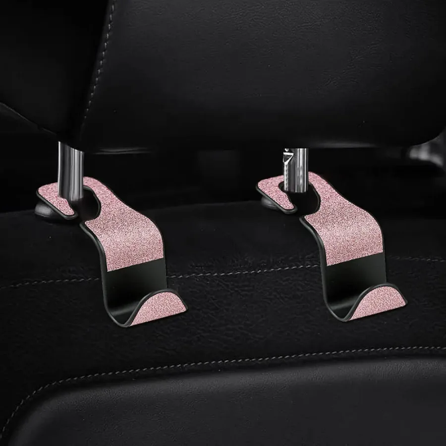 

1x Car Interior Multi-functional Seat Back Hook Load-bearing Hanging Rhinestones Flash Drill Style Headrest Storage Holder Clip