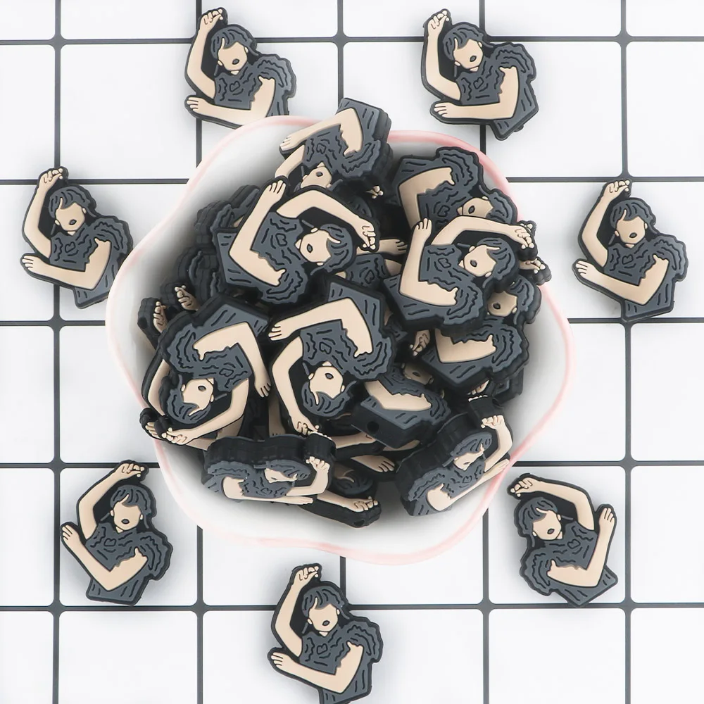 Sunrony 50-200Pcs New Cartoon Boys Girls Boots Ghost Silicone Beads For Jewelry Making DIY Necklace Jewelry Accessories