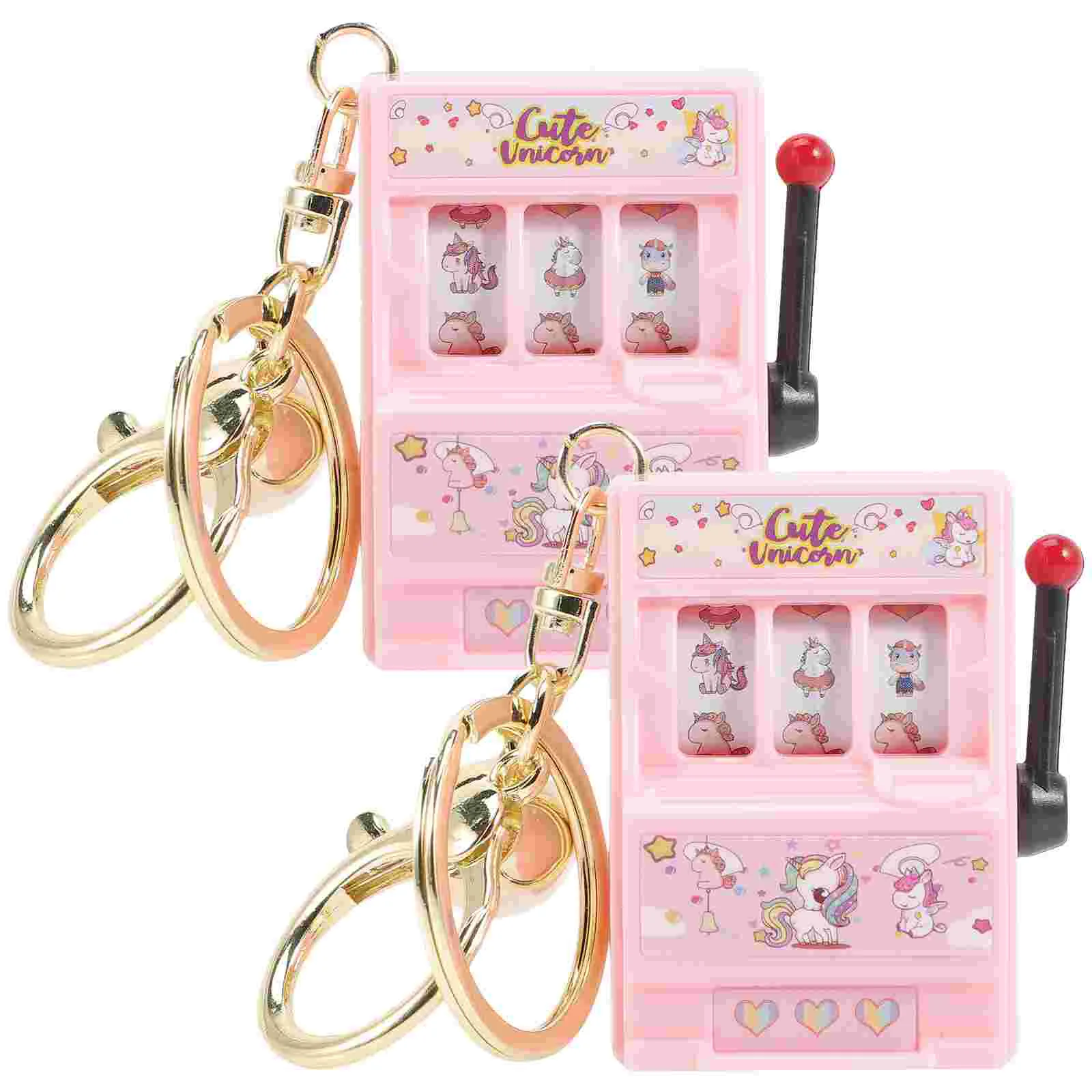 뽑기 로커 키체인 어린이 장난감, 금속 슬롯, 미니 휴대용 게임, 2 개