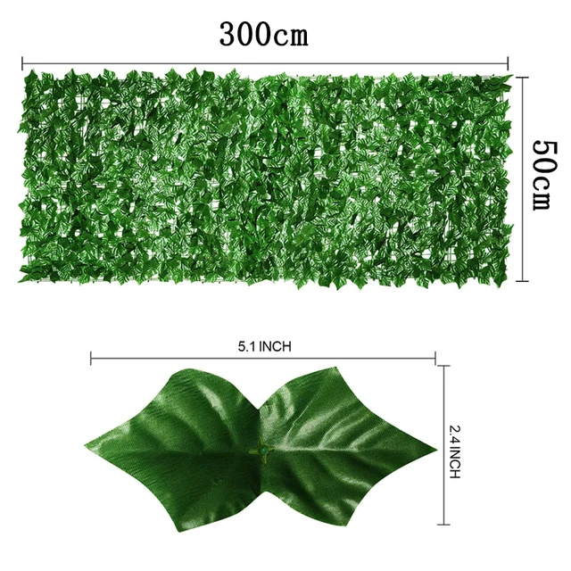 100/300 centimetri edera artificiale siepe recinzione pannelli verde finto edera foglia privacy recinzione schermo per la casa esterna giardino balcone decorazione 6