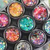 6/12pcs/set Body/Face/Eye Makeup Glitter Gel Eyeshadow Cream Star/Moon/Hexagon Nail Sequins Gel For Halloween Party Makeup YTR6# 5