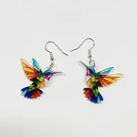 Cross border Spring Festival Colorful Bird Acrylic Earrings from Europe and America, 2024 New Hot Selling Fashion Retro Earrings - Image 5