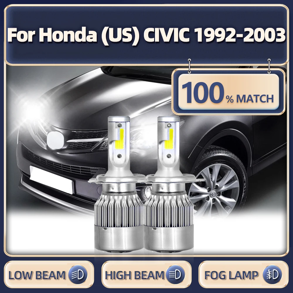 

Canbus Led Car Headlights 120W 20000LM Turbo Lamp 6000K White 12V For Honda (US) CIVIC 1992-1997 1998 1999 2000 2001 2002 2003