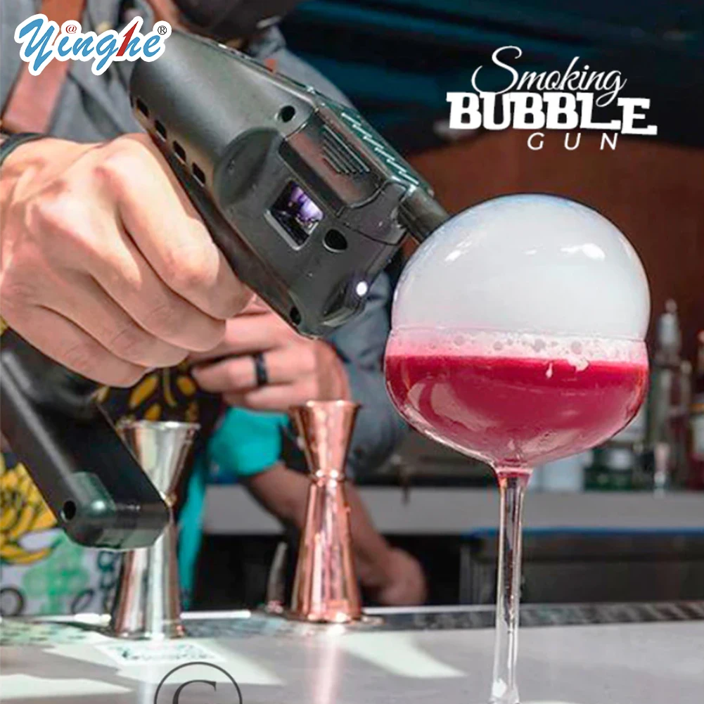 Set Fumatore Cocktail A Bolle Portatile, Con Tubo Flessibile E Ugello, Per Cibo E Bevande, Funziona A Batterie AA
