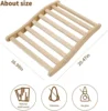 Sauna Backrest,S-Shape Canadian Natural Wood Hemlock Sauna Chair with Back, Non-Toxic Sauna Accessories Bench 6