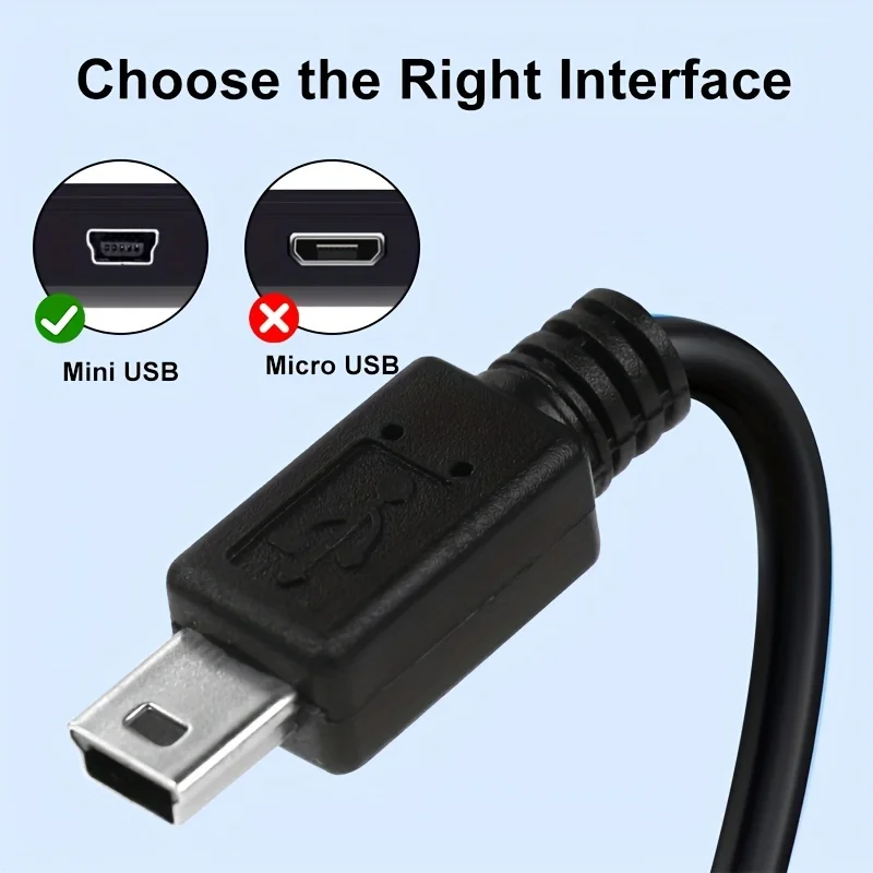 High-Speed Mini USB to Mini-B 5-Pin Charging Cable