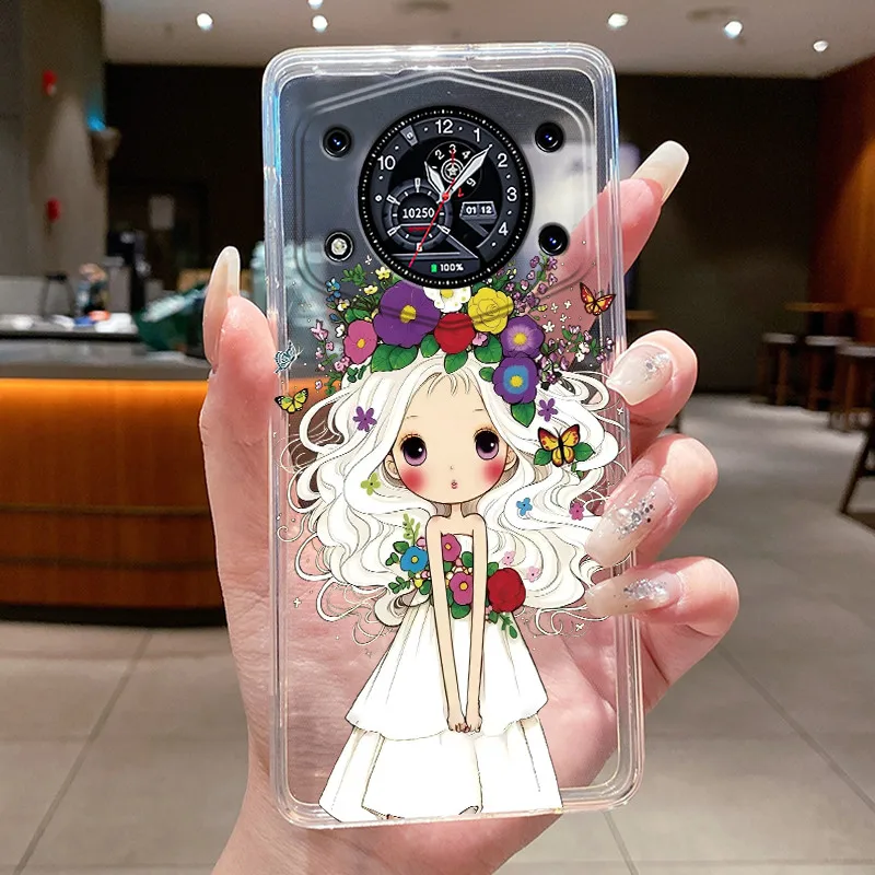 Stylish Transparent Silicone Shockproof Butterfly Design Soft Phone Case