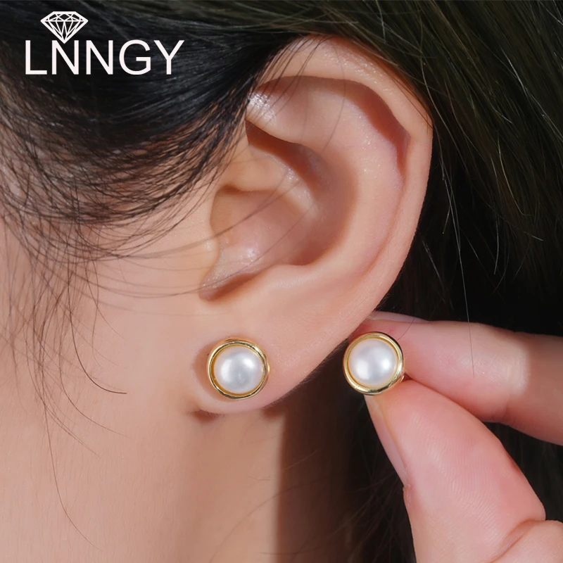 Valero Pearls Orecchino a perno da Donna in Argento Sterling 925 con Perla di coltura di acqua dolce : Valero Pearls