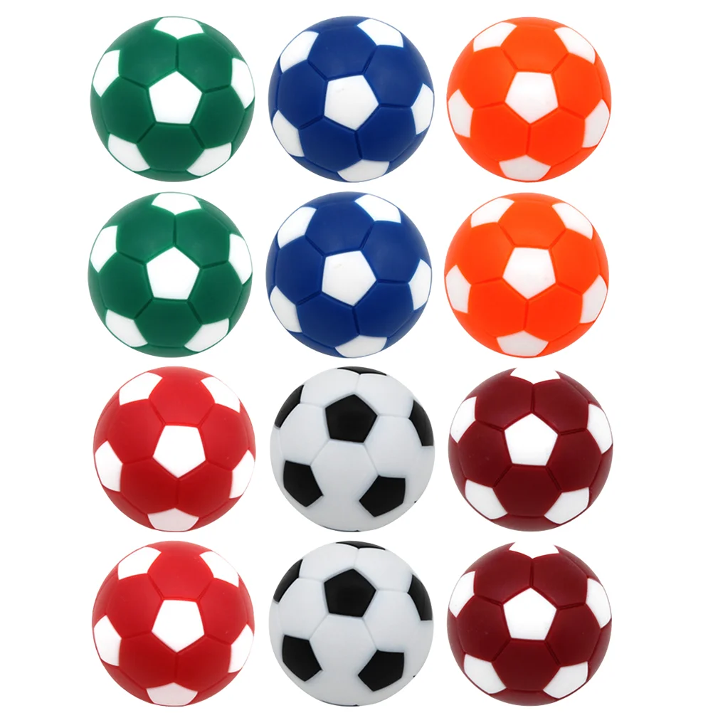 12PCS Classic Mini Football Table Soccer Footballs Replacement Balls Tabletop Plastic Soccer