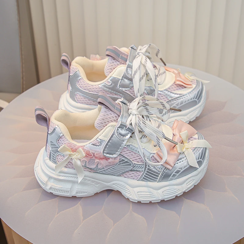 Girls Autumn Thick Bottom Soft Sole School Sports Sneakers