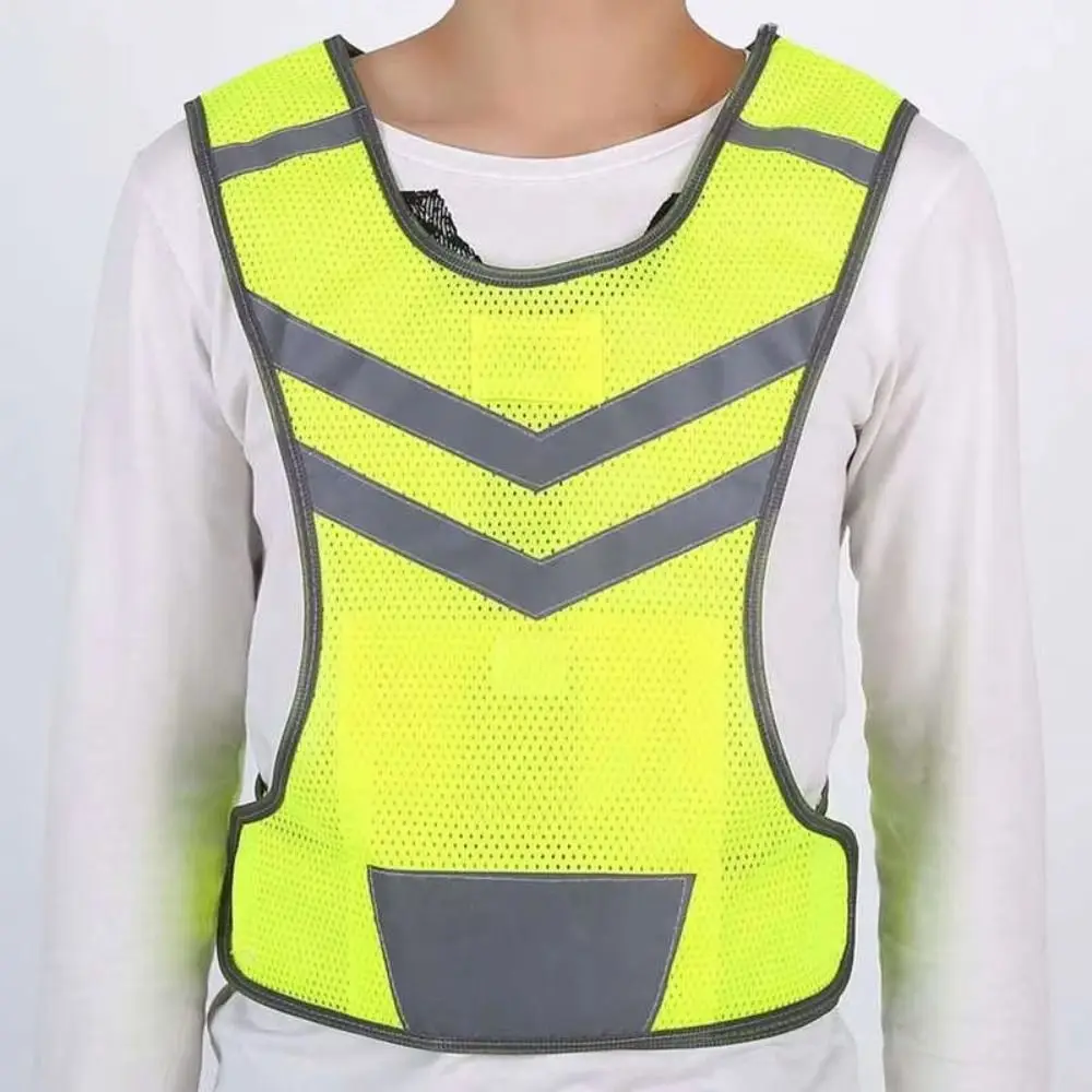 with Storage Bag Reflective Vest Night Warning Waterproof Reflective Safety Jacket Lightweight Adjustable